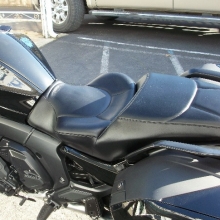 BMW K1600B: Day-Long Solo, all Black Leather with Halfmoon pattern