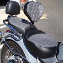 BMW R1200C: Day-Long Solo Gray Inserts with Black Sides | Small Diamonds