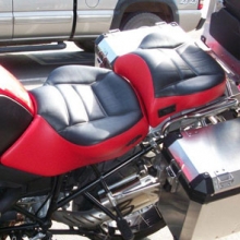 BMW R1200GS: Dual/ Black Inserts/ Red Sides/ Rectangles