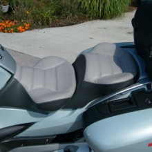 BMW R1200RT: Dual/ Medium Grey Inserts/ Black Sides rectangles.