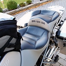 Dual Black Leather insert with Light Grey sides and custom embroidery