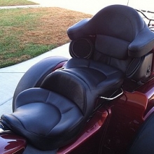 Dual all Black Leather with halfmoon pattern