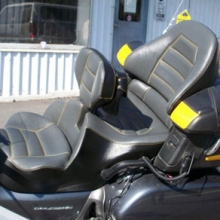 Honda GL 1800: Dual Graph Insert Black Sides Yellow Thread Rectangle