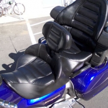 Honda GL 1800: Dual Black Vinyl with Rectangles and RCP Backrest