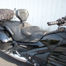 Honda F6B Solo all Black Leather with Halfmoon pattern