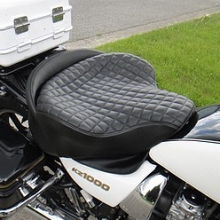 Solo all Black Leather with small square pattern