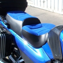 Kawasaki Concours Solo Pacific Blue Sunbrella inserts with Rectangle pattern