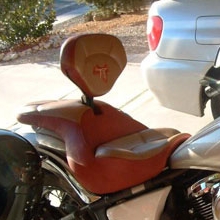 Kawasaki Vulcan: Solo RCP Backrest Leather Insert Vinyl Sides