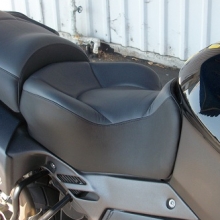 Aprilia Caponord Solo Graphite Leather insert with Black Leather side and Halfmoon pattern