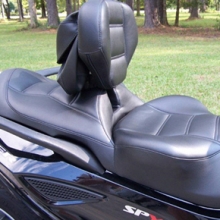 Can Am Spyder Solo Black Rectangle Pattern w/ Driver's Backrest & RCP Pouch