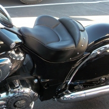 Indian Chief Solo All Black Leather with Halfmoon pattern and Studs
