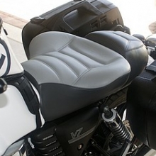 Solo with Black Leather and Light Grey insert and Rectangle pattern