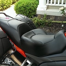 Solo all Black Vinyl with halfmoon patter and custom embroidery