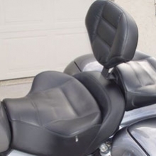 Triumph Rocket: Dual Leather Insert, Vinyl Side With Our Drivers Backrest