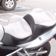 Suzuki Bandit: Dual Light Gray Leather Insert With Vinyl Side