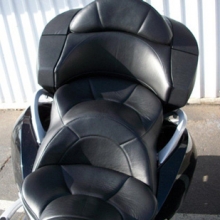 Victory Vision: Day-Long All Leather Black Half-Moon Pattern.