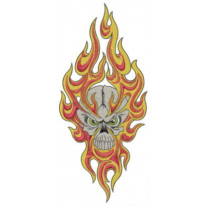 Skull with Fire